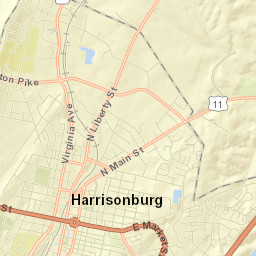 Harrisonburg Street Map
