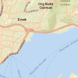 Karşıyaka İlçesi Street Map