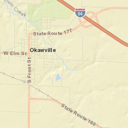 Okawville Street Map