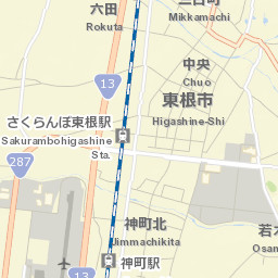 Higashine Street Map