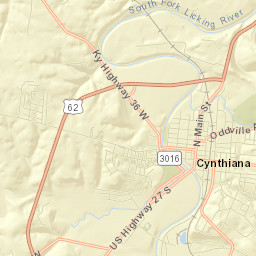 Cynthiana Street Map