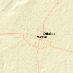 Gülağaç İlçesi Street Map
