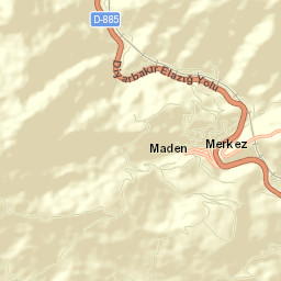 Maden İlçesi Street Map