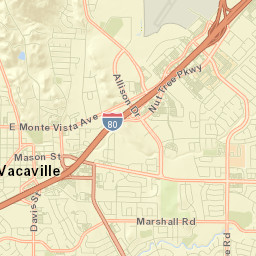 Vacaville Street Map