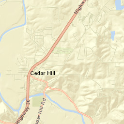 Cedar Hill Street Map