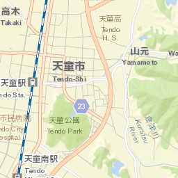 Tendō Shi Street Map