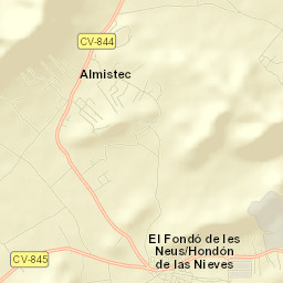 Hondón de las Nieves Street Map