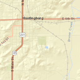 Huntingburg Street Map