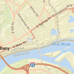101-599 Ohio River Greenway New Albany Street Map