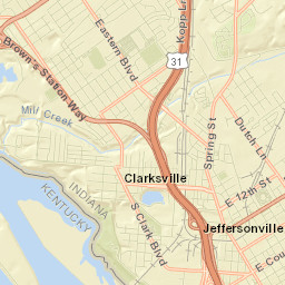 Clarksville Street Map