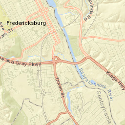 City of Fredericksburg Street Map
