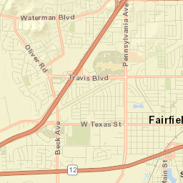Fairfield, California Street Map