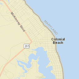 Colonial Beach Street Map