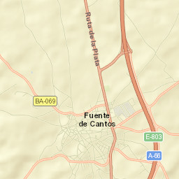 Fuente de Cantos Street Map