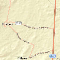 Kızılören Street Map