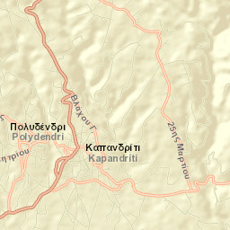 Polydéndri Street Map