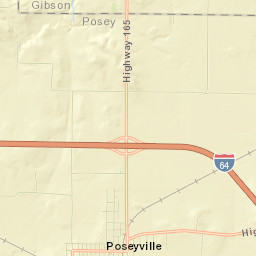 Poseyville Street Map