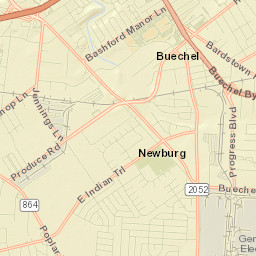 Watterson Park Street Map