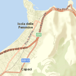 Isola delle Femmine Street Map