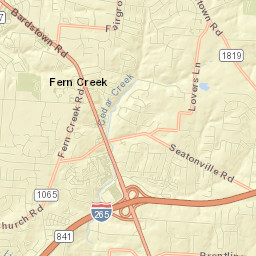 Fern Creek Street Map
