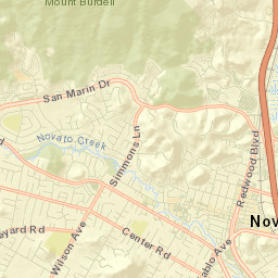Novato Street Map