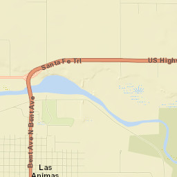 Las Animas Street Map