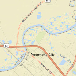Pocomoke City Street Map