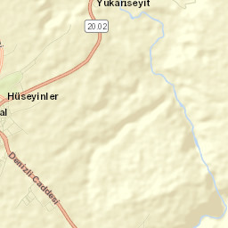 Çal İlçesi Street Map