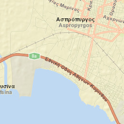 Asprópyrgos Street Map