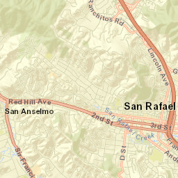 San Anselmo Street Map