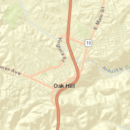 Oak Hill Street Map