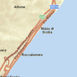 Nizza di Sicilia Street Map