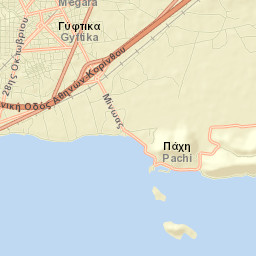 Mégara Street Map