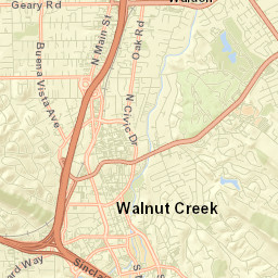 Walnut Creek Street Map