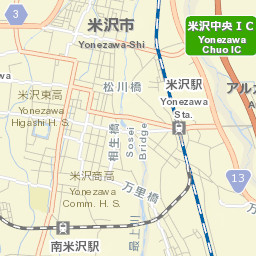 Yonezawa Street Map