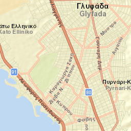 Glyfáda Street Map
