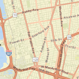 Emeryville Street Map