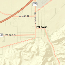 Parowan Street Map