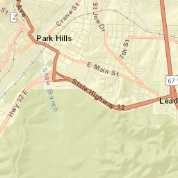 100-214 Crane St Park Hills MO 63601 Street Map