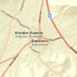 Kalývia Thorikoú Street Map