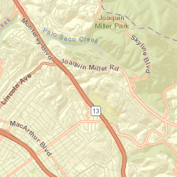 9601-9659 Skyline Blvd, Oakland, CA 94611, Street Map