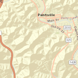 Paintsville Street Map