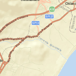 Fiumefreddo Sicilia Street Map