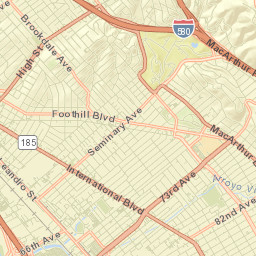 83rd Ave Oakland California  Street Map