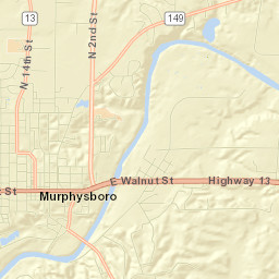 Murphysboro Street Map