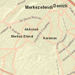 Denizli Street Map