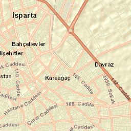 Isparta Street Map