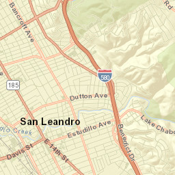 San Leandro California  Street Map