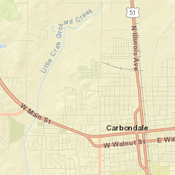 Carbondale Street Map