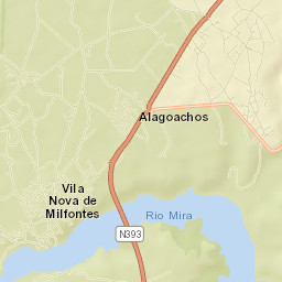 Vila Nova de Milfontes Street Map